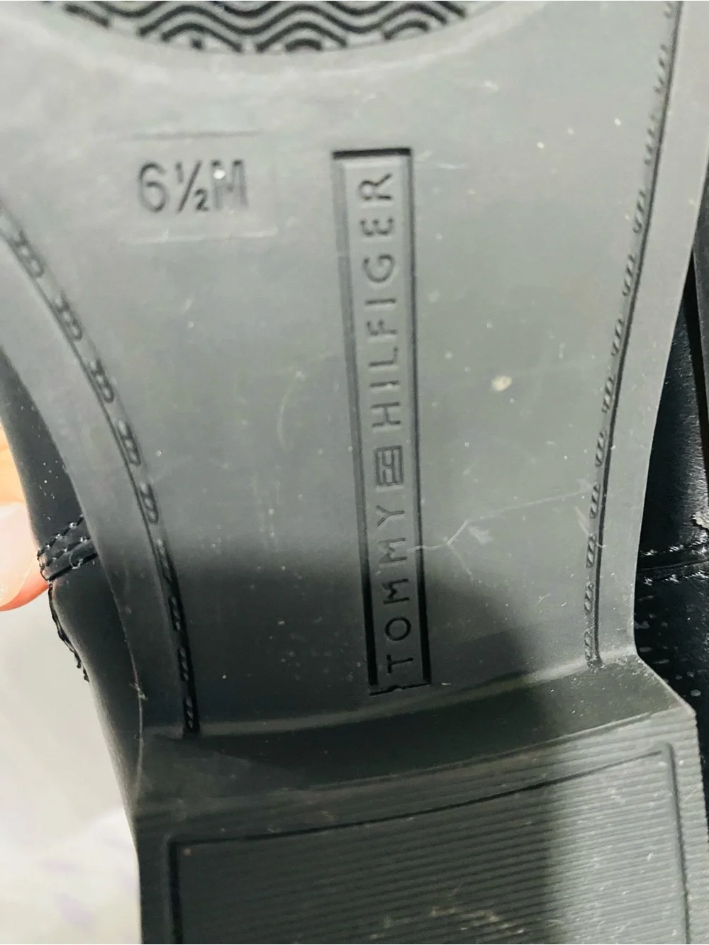 Tommy Hilfiger Black Over-the-Knee Leather Boots Size 6.5